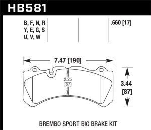 Volvo S60 Brake Pads - Front - Hawk Performance - ER-1 - `17-`18